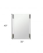 Homeroots - 43" White Steel Framed Accent Mirror - Image 6