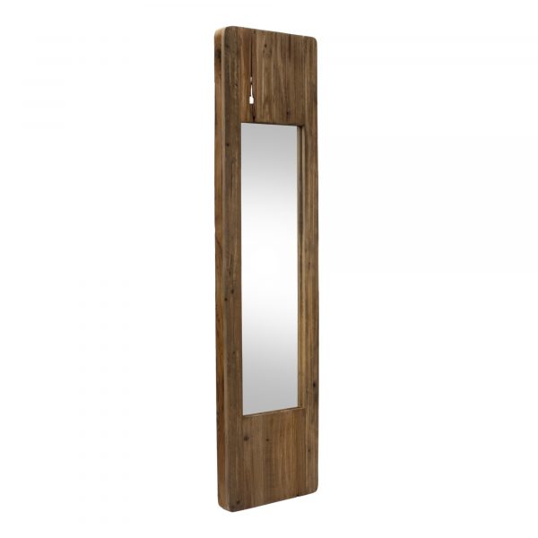 Homeroots - 40" Brown Wood Framed Accent Mirror - Image 2