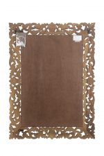 Homeroots - 47" Black  Floral Carved Solid Wood Framed Accent Mirror - Image 4