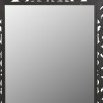 Homeroots - 47" Black  Floral Carved Solid Wood Framed Accent Mirror - Image 6