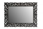 Homeroots - 47" Black  Floral Carved Solid Wood Framed Accent Mirror - Image 3