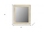 Homeroots - 40" White Solid Wood Framed Accent Mirror - Image 5