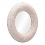 Homeroots - 32" Beige Round Framed Accent Mirror - Image 5