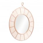 Homeroots - 37" Natural Round Framed Accent Mirror - Image 3