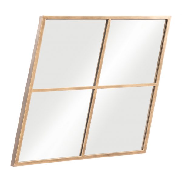 Homeroots - 41" Gold Diamond Steel Framed Accent Mirror - Image 7