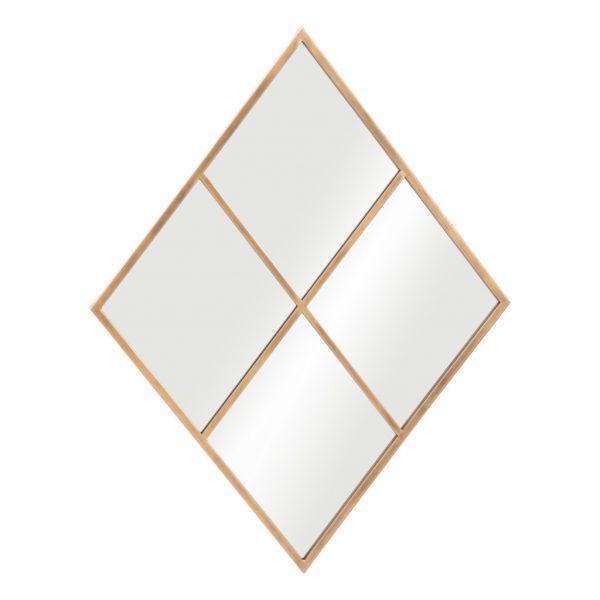 Homeroots - 41" Gold Diamond Steel Framed Accent Mirror - Image 6