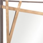 Homeroots - 32" Gold And Black Steel Framed Accent Mirror - Image 6