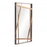 Homeroots - 32" Gold And Black Steel Framed Accent Mirror - Image 3