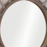 Homeroots - 32" Brown Round Accent Mirror - Image 8