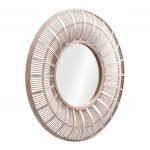 Homeroots - 32" Brown Round Accent Mirror - Image 7