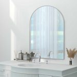 Homeroots - 39" Silver Arch Metal Framed Bathroom Vanity Mirror - Image 7