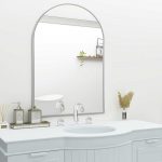 Homeroots - 39" Silver Arch Metal Framed Bathroom Vanity Mirror - Image 8