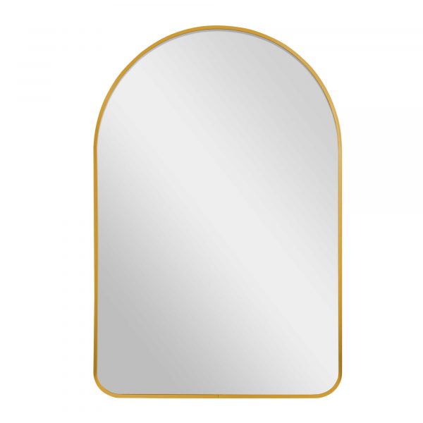Homeroots - 39" Gold Arch Metal Framed Bathroom Vanity Mirror - Image 1