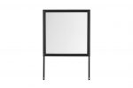 Homeroots - 40" Gray Square Wood Framed Accent Mirror - Image 4