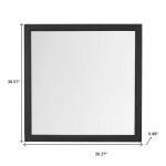 Homeroots - 40" Gray Square Wood Framed Accent Mirror - Image 8