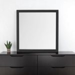 Homeroots - 40" Gray Square Wood Framed Accent Mirror - Image 2