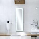 Homeroots - 63" White Lighted Metal Framed Bathroom Vanity Mirror - Image 2