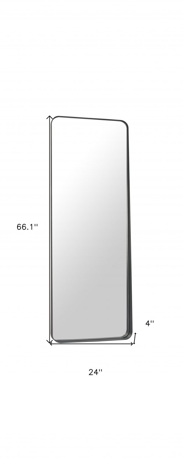 Homeroots - 66" Black Steel Framed Full Length Mirror - Image 7