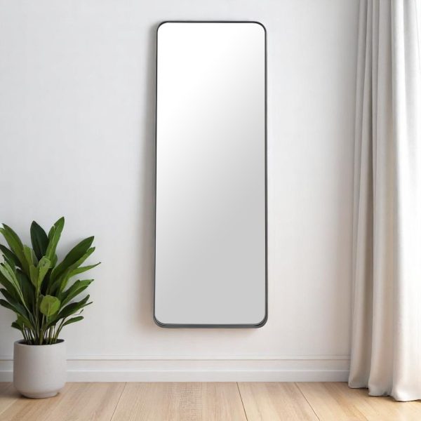 Homeroots - 66" Black Steel Framed Full Length Mirror - Image 2