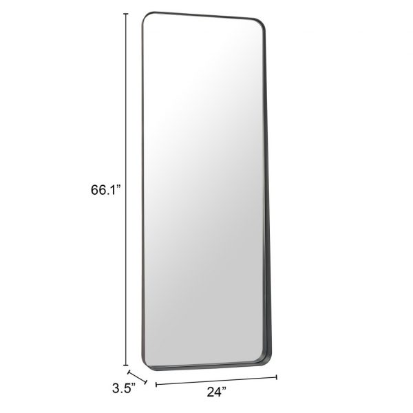 Homeroots - 66" Black Steel Framed Full Length Mirror - Image 8