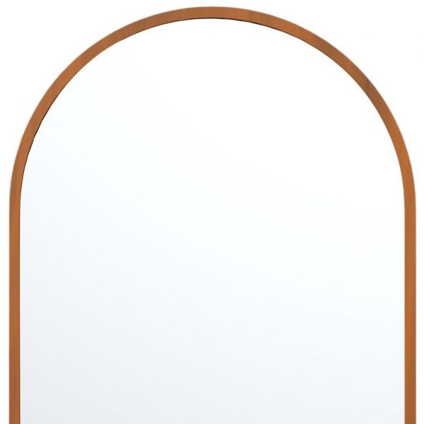 Homeroots - Set of Two Walnut Arch Wood Framed Bathroom Vanity Mirrors - Image 7