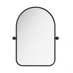 Homeroots - Set of Two Black Iron Arch Tilting Framed Bathroom Vanity Mirrors - Image 6