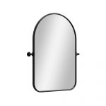 Homeroots - Set of Two Black Arch Iron Framed Bathroom Vanity Mirrors - Image 5