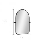 Homeroots - Set of Two Black Arch Iron Framed Bathroom Vanity Mirrors - Image 8