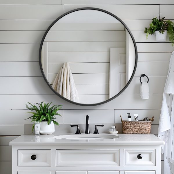 Homeroots - 24" Black Round Metal Framed Mirror Set - Image 6