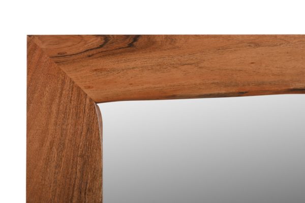 Homeroots - 32" Brown Live Edge Solid Wood Full Length Hanging Mirror - Image 7