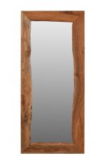 Homeroots - 32" Brown Live Edge Solid Wood Full Length Hanging Mirror - Image 6
