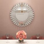 Homeroots - 32" Silver Sunburst Unframed Accent Mirror - Image 8