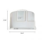 Homeroots - 35" White Arch Framed Accent Mirror - Image 9