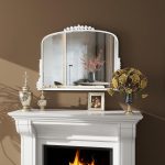 Homeroots - 35" White Arch Framed Accent Mirror - Image 7