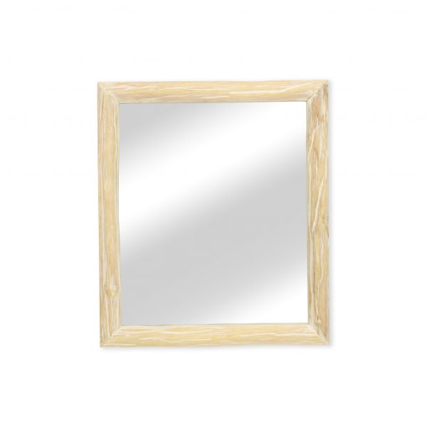 Homeroots - 20" Natural Solid Wood Accent Mirror - Image 7