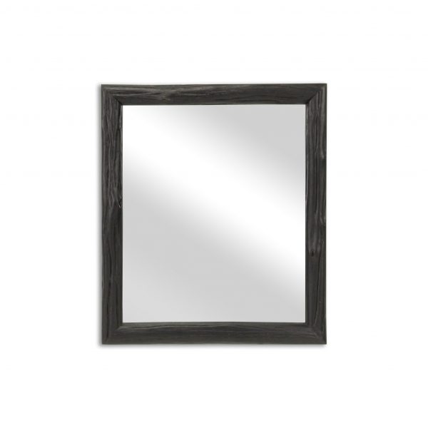Homeroots - 20" Black Solid Wood Accent Mirror - Image 2