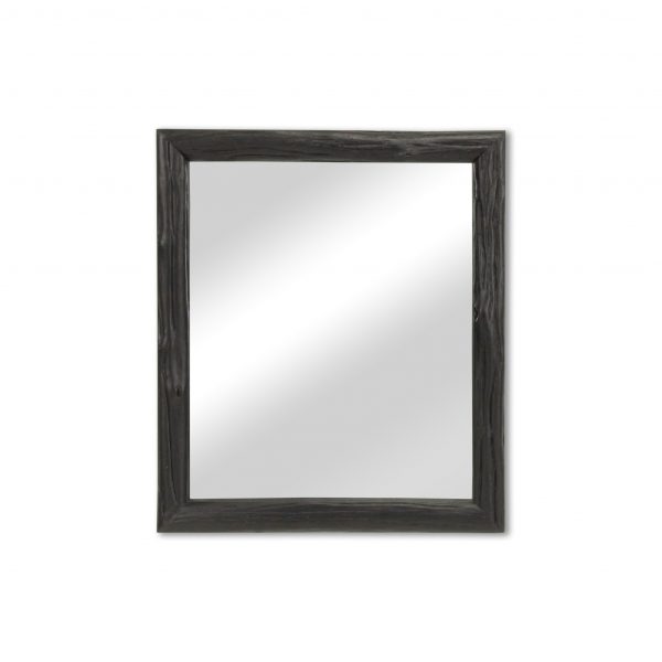 Homeroots - 20" Black Solid Wood Accent Mirror - Image 7