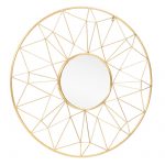 Homeroots - 32" Gold Metal Round Accent Mirror - Image 2