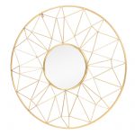 Homeroots - 32" Gold Metal Round Accent Mirror - Image 4