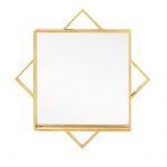 Homeroots - 24" Gold Metal Geo Square Accent Mirror - Image 3