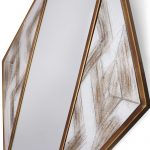 Homeroots - 38" Brass And Silver Mixed Metal Diamond Accent Mirror - Image 5