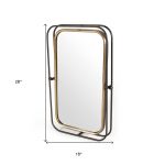 Homeroots - 28" Black And Gold Metal Tilting Accent Mirror - Image 8