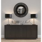 Homeroots - 36" Black Metal Round Pierced Accent Mirror - Image 8