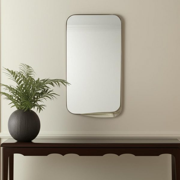 Homeroots - 28" Bronze Metal Accent Mirror - Image 1