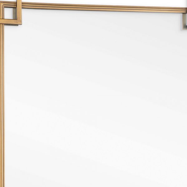 Homeroots - 22" Gold Metal Square Accent Mirror - Image 8