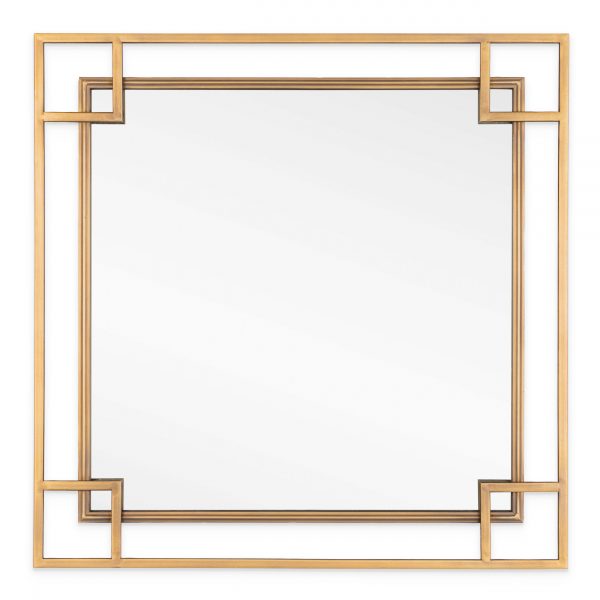 Homeroots - 22" Gold Metal Square Accent Mirror - Image 2