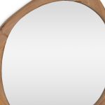 Homeroots - 32" Brown Abstract Wood Framed Accent Mirror - Image 6