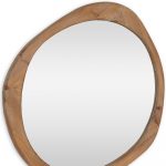 Homeroots - 32" Brown Abstract Wood Framed Accent Mirror - Image 7