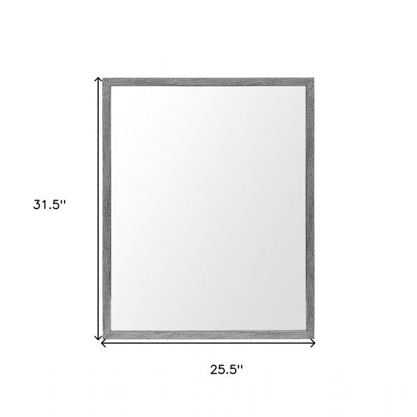 Homeroots - 32" Gray Framed Bathroom Vanity Mirror - Image 5