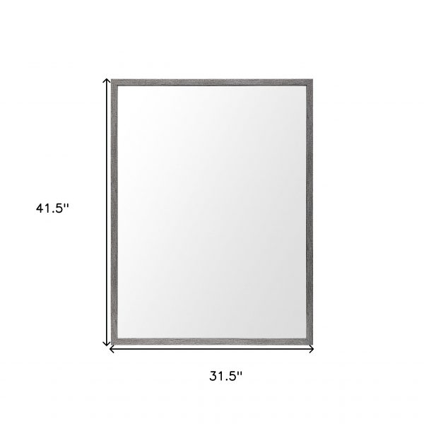 Homeroots - 42" Gray Framed Bathroom Vanity Mirror - Image 5